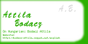 attila bodacz business card